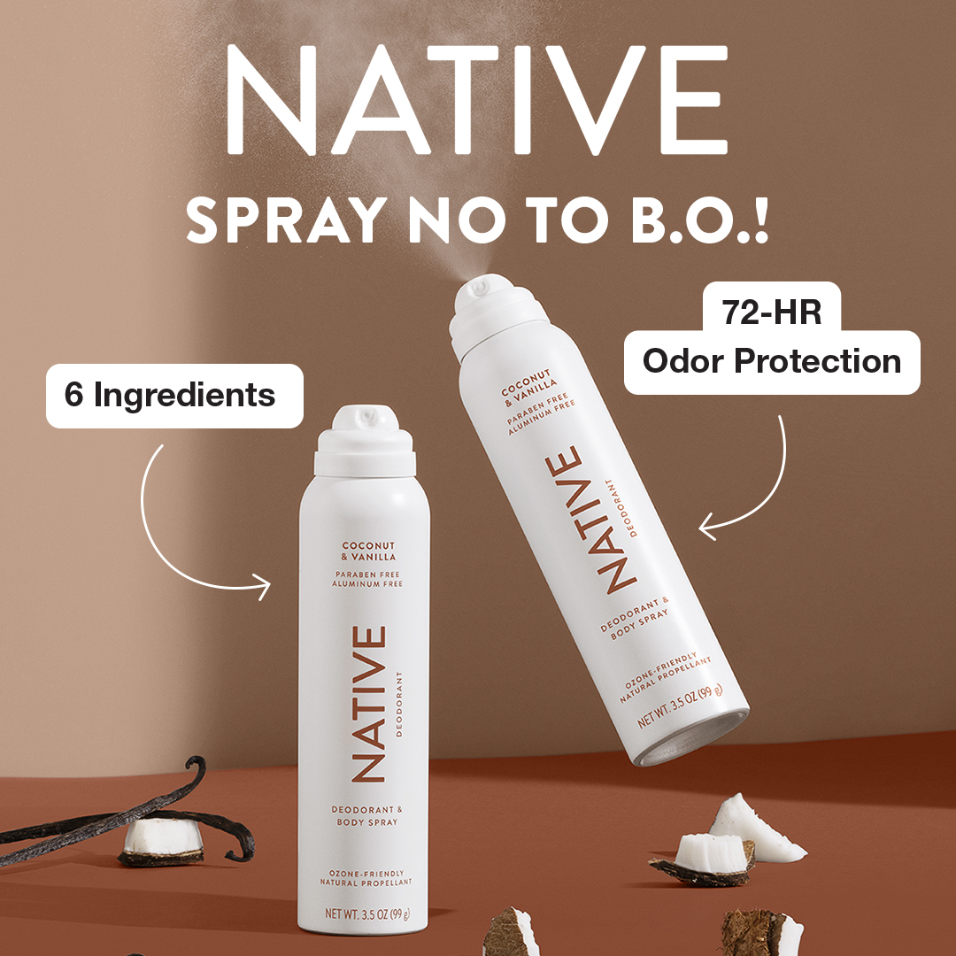 Native, Aluminum Free Spray Deodorant