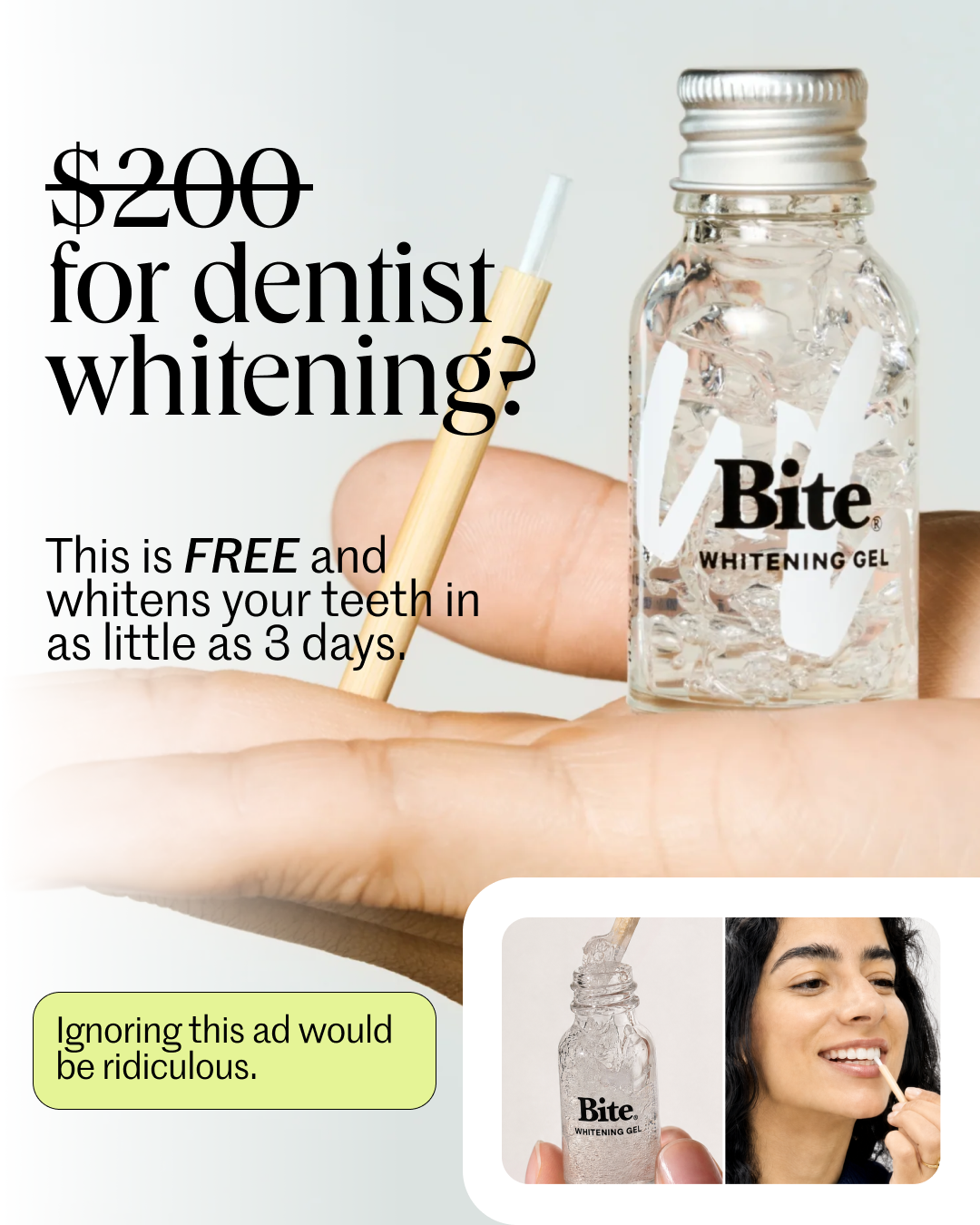 Your Whitening Gel, on us