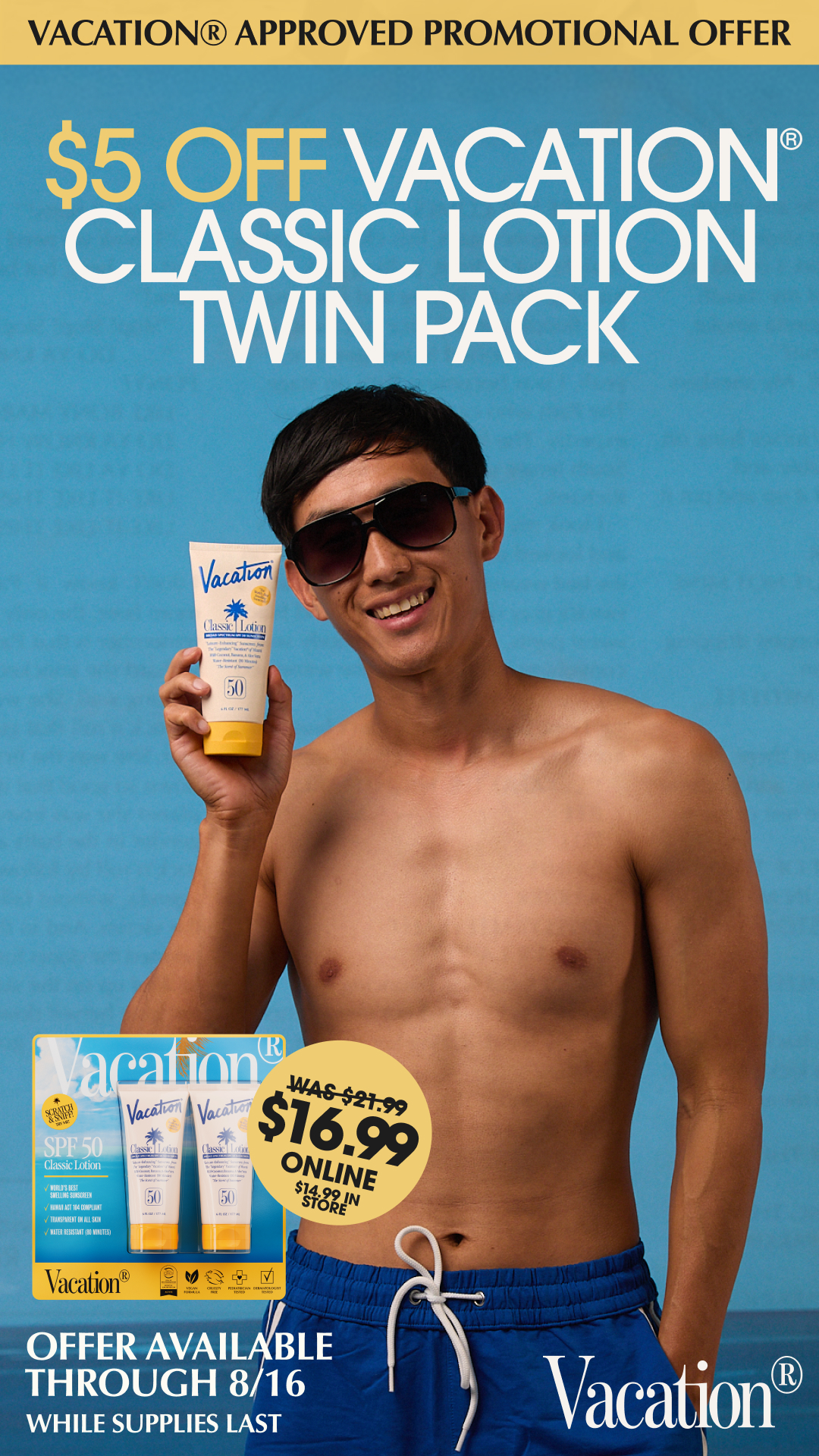 Classic Lotion SPF 50 Twin Pack