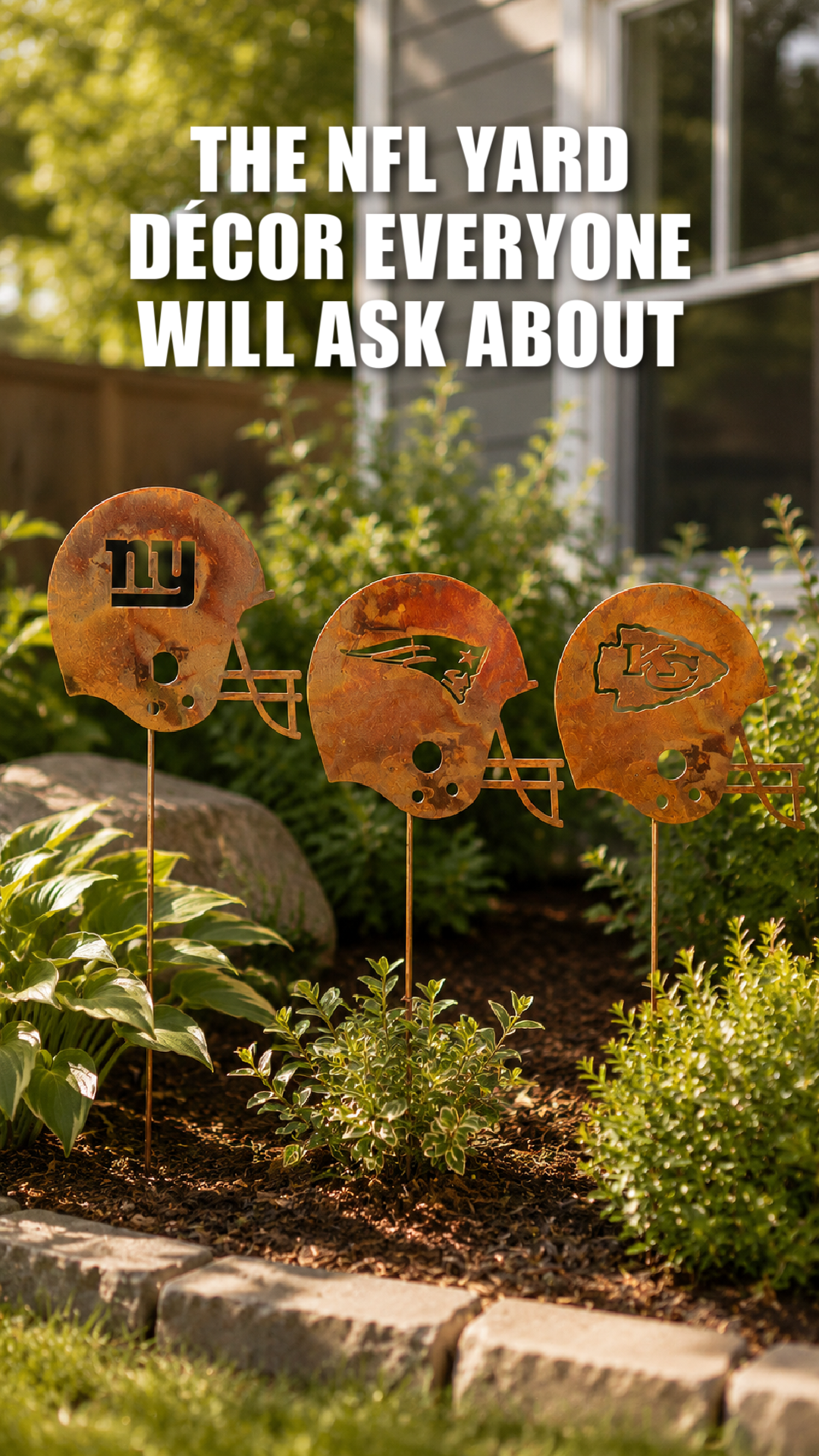 NFL Helmet Garden Stakes